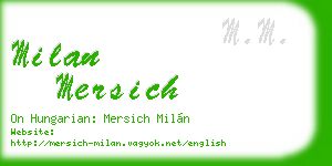 milan mersich business card